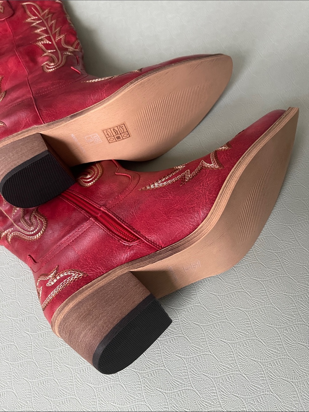 Rivalran Red Tall Western Cowgirl Boots **Price is Firm** Sz 9 - Picture 5 of 8